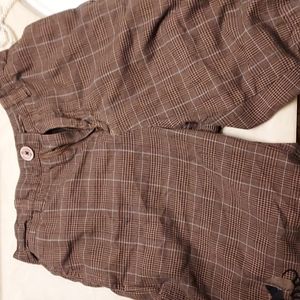 Brown plaid shorts
